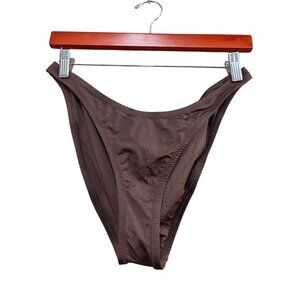 Skims Women's High Cut Bikini Bottom Chocolate L NWT